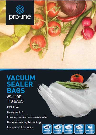 Pro-linePremium Vacuum Sealer Bags 330 Pack Mixed Sizes Bulk Buy