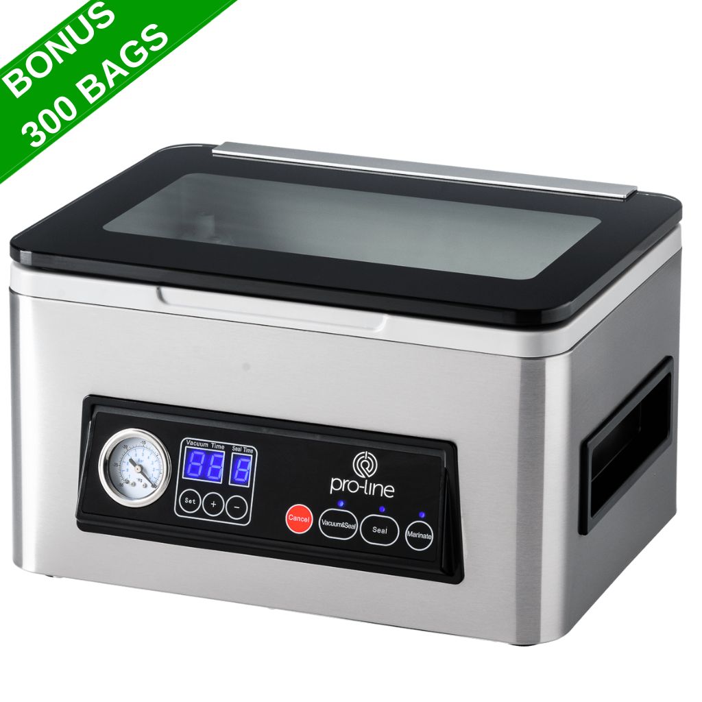 Pro-line D4 Vacuum Chamber Sealer Cryovac Machine with Bonus 300 Bags