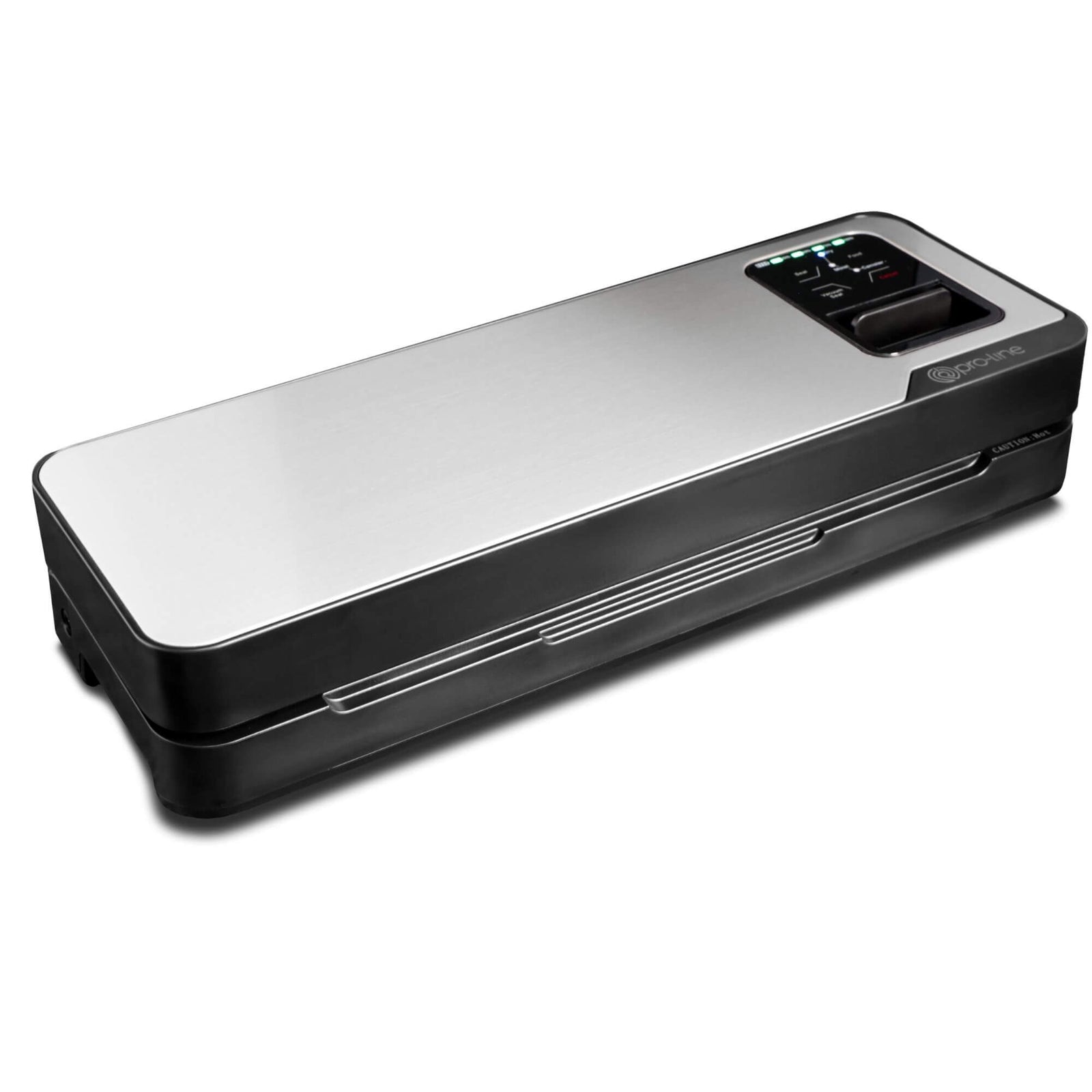 Pro-line VS-B1 Cordless Vacuum Sealer Cryovac Machine Portable & Rechargeable Side on View Machine turned on