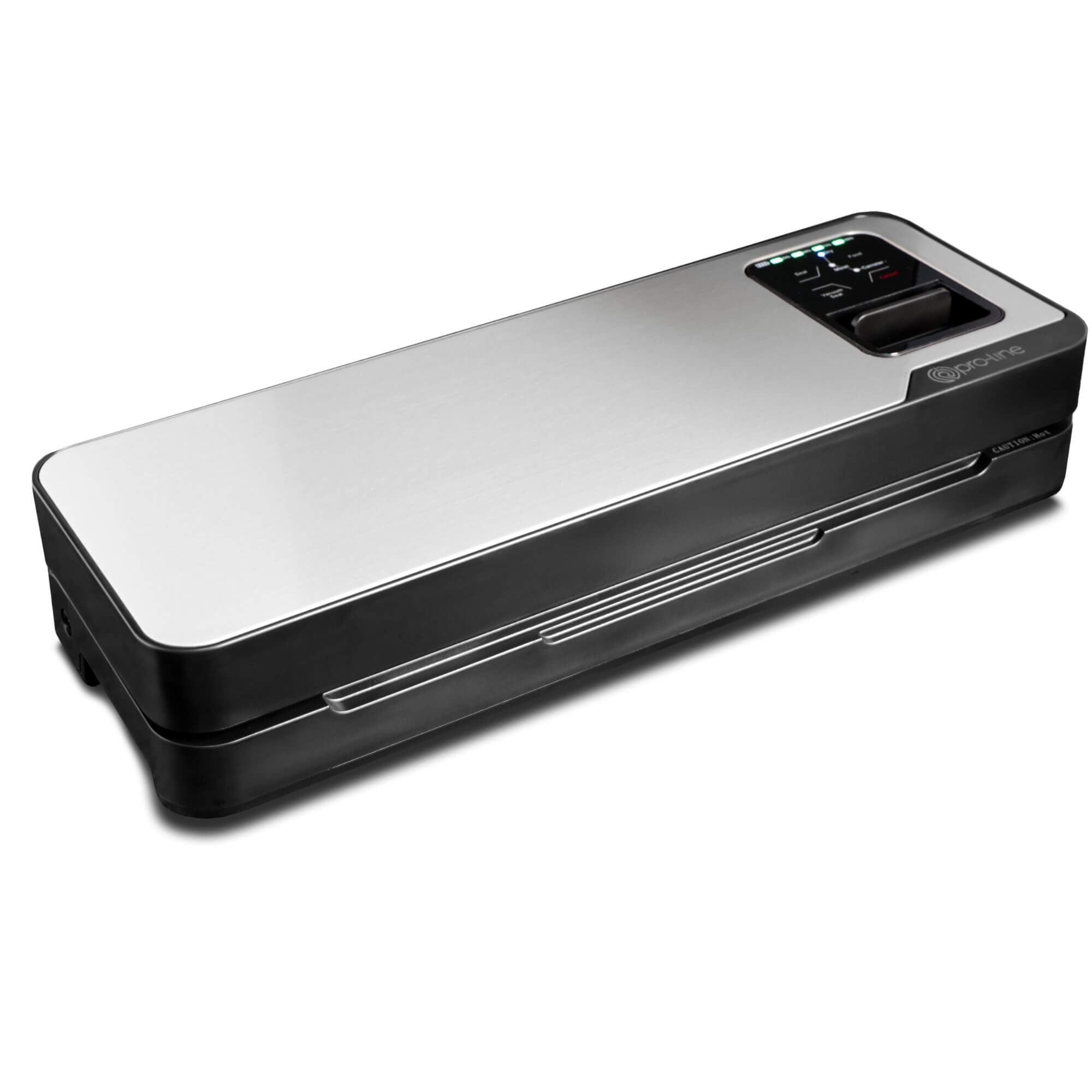 Pro-line VS-B1 Cordless Vacuum Sealer Cryovac Machine Portable & Rechargeable Side on View Machine turned on