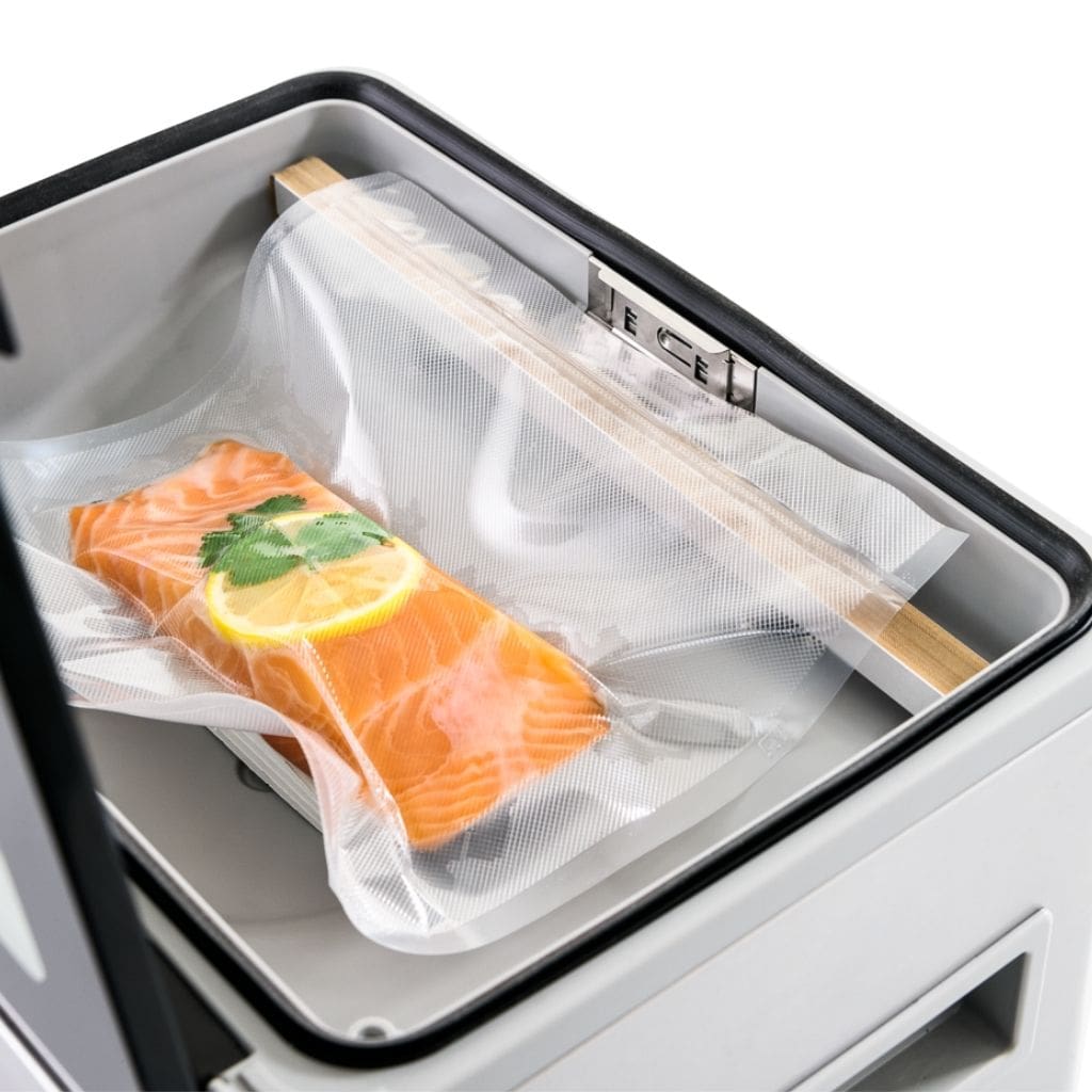 Proline D4 Vacuum Chamber Sealer with Salmon Vacuum Sealed Double Sealed