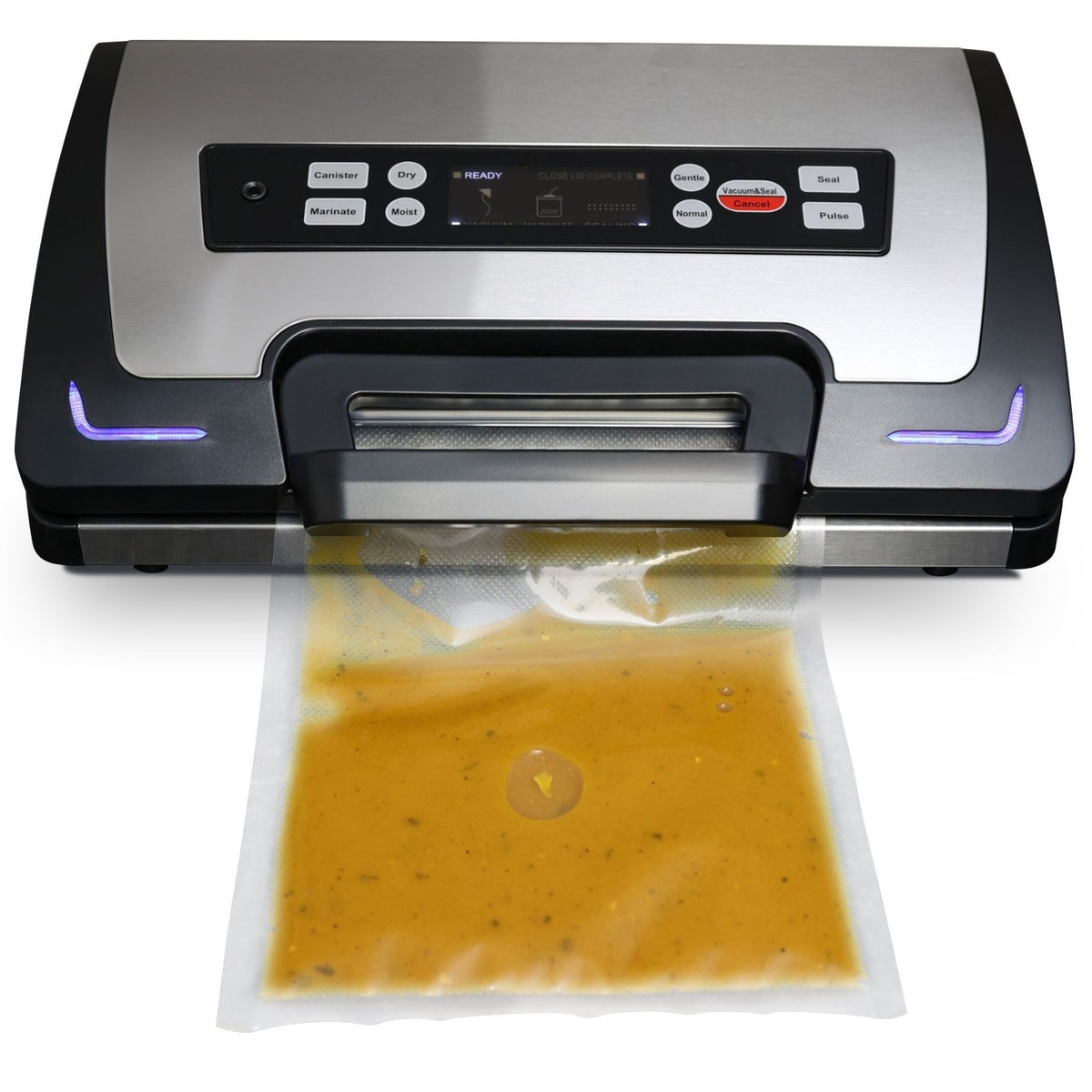 Liquid Ready Capable Vacuum Sealer Cryovac Machine Showing Vacuum Sealed Liquid