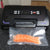 Liquid Ready Capable Vacuum Sealer showing vacuum sealed salmon