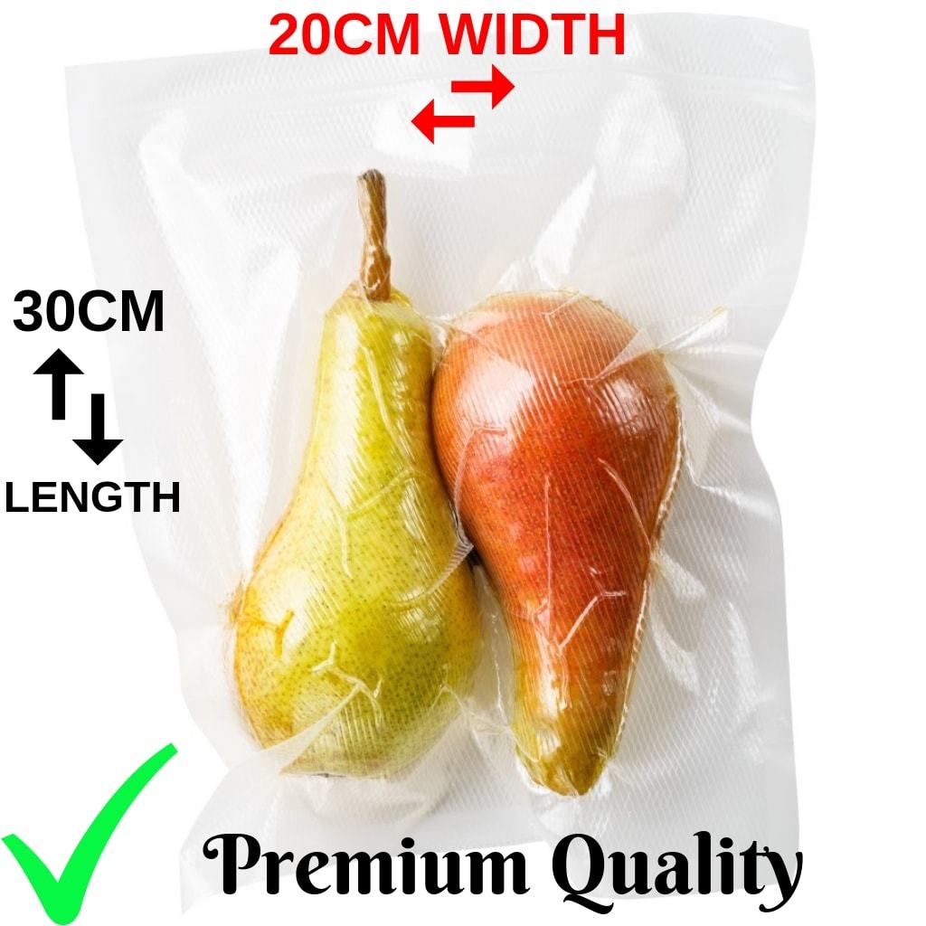 Premium Vacuum Sealer Bags 100 Bags - 20cm x 30cm for Home &amp; External Vacuum Sealers Vacuum Sealer Bags SousvideChef