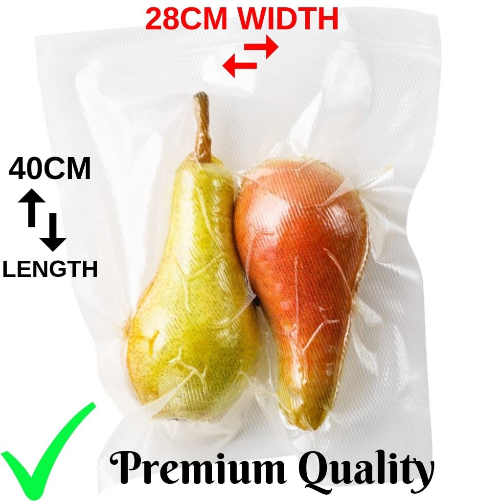 Premium Vacuum Sealer Bags Bulk Buy 300 Bags - 28cm x 40cm Vacuum Sealer Bags SousvideChef