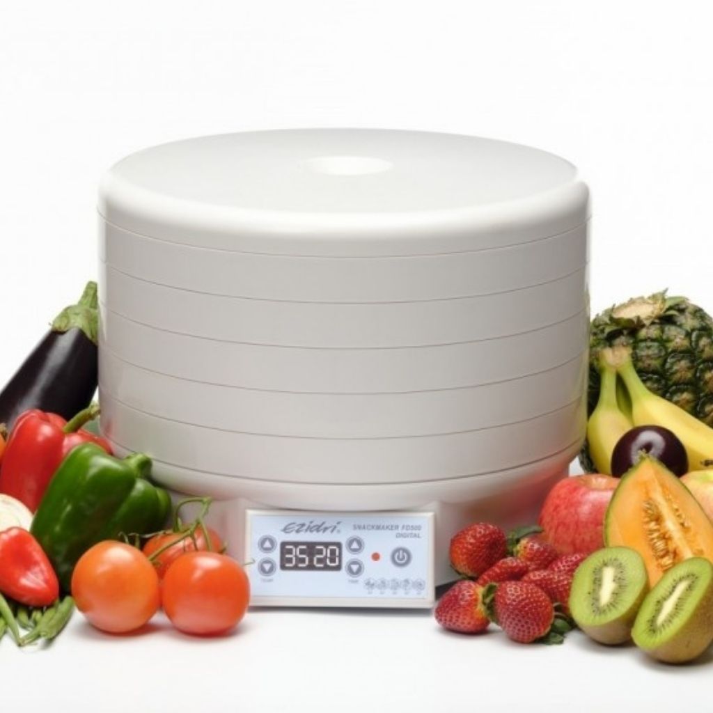 Ezidri Dehydrator FD500 Digital Fruit Dryer with picture of fruit