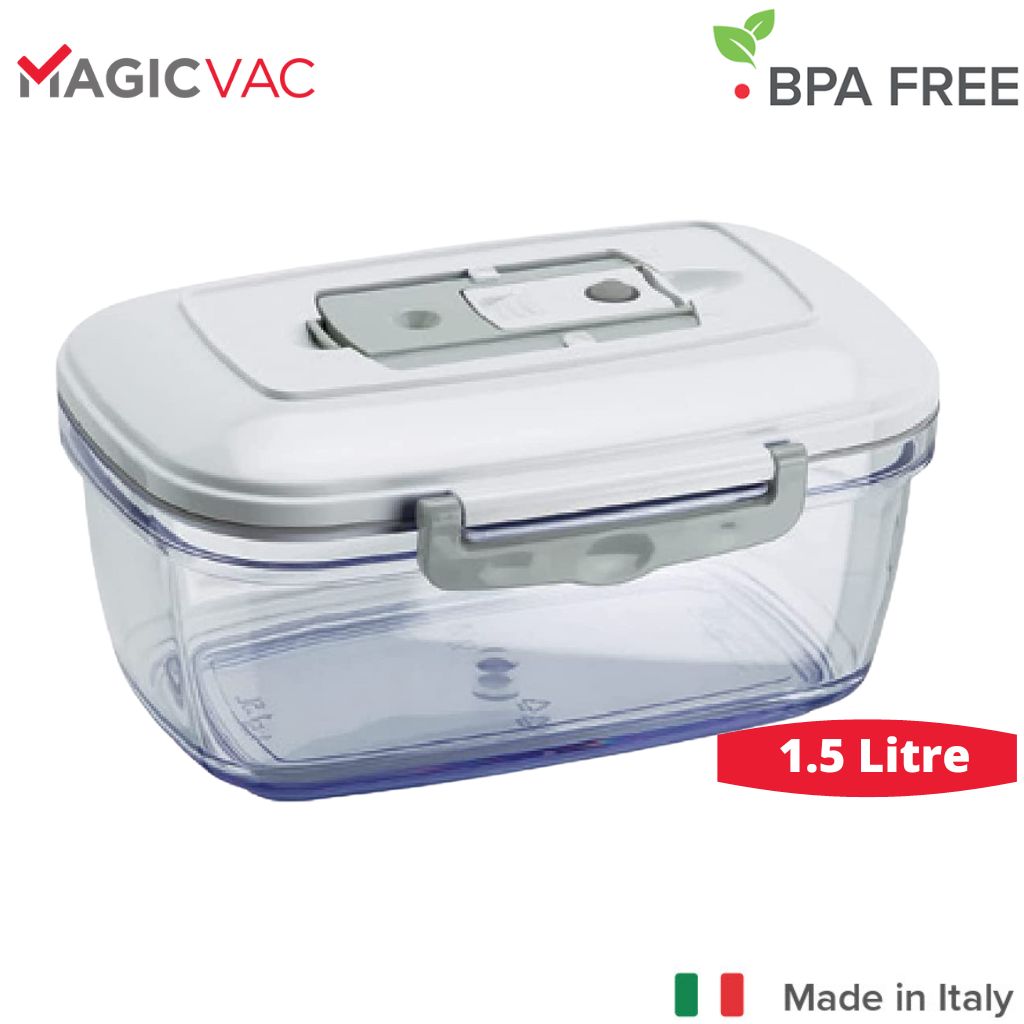Magic Vac Canister 1.5 Litre Rectangle for use with Magic Vac Vacuum Sealers and Cryovac Machines