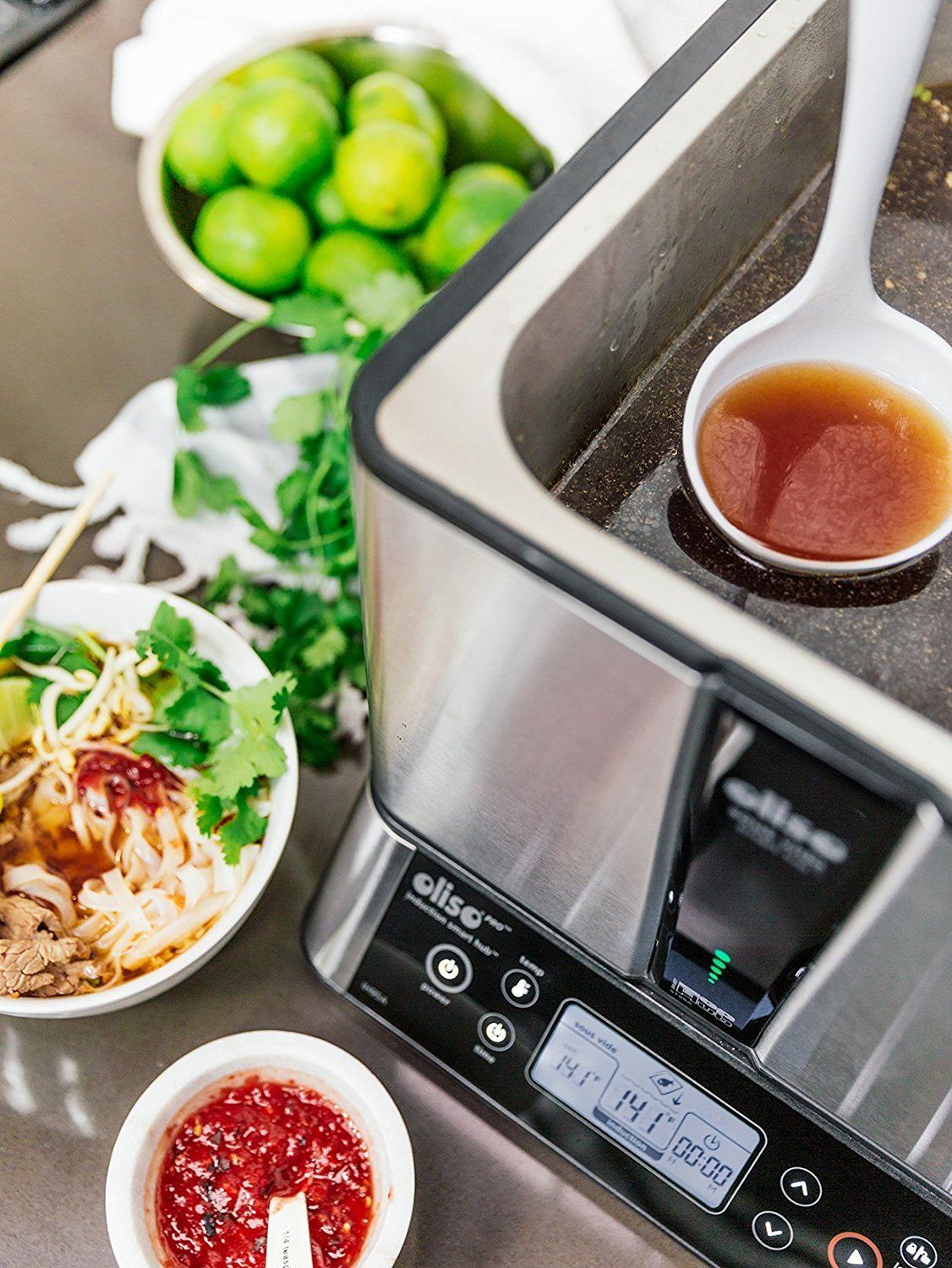 Oliso Sous Vide Smart Hub Induction Cooker with Bonus PolyScience Smoking Gun Sous Vide Machine Oliso Cooking Soup