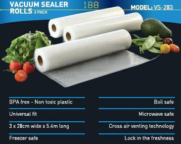 Pro-Line Premium Rolls 2 Boxes (6 Rolls Total) Vacuum Sealer Bags Pro-Line