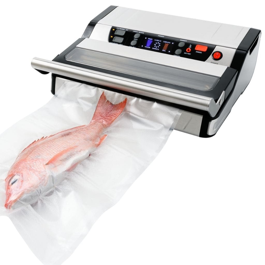 Pro-Line I30-1 Vacuum Sealer Cryovac Machine with Vacuum Sealed Fish
