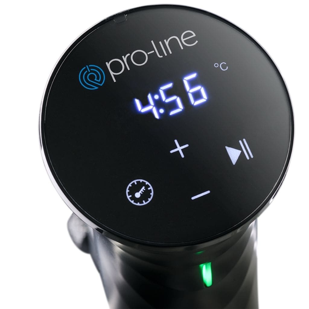 Pro-Line Sous Vide Machine Precision Cooker Immersion Circulator LCD display showing cooking time remaining