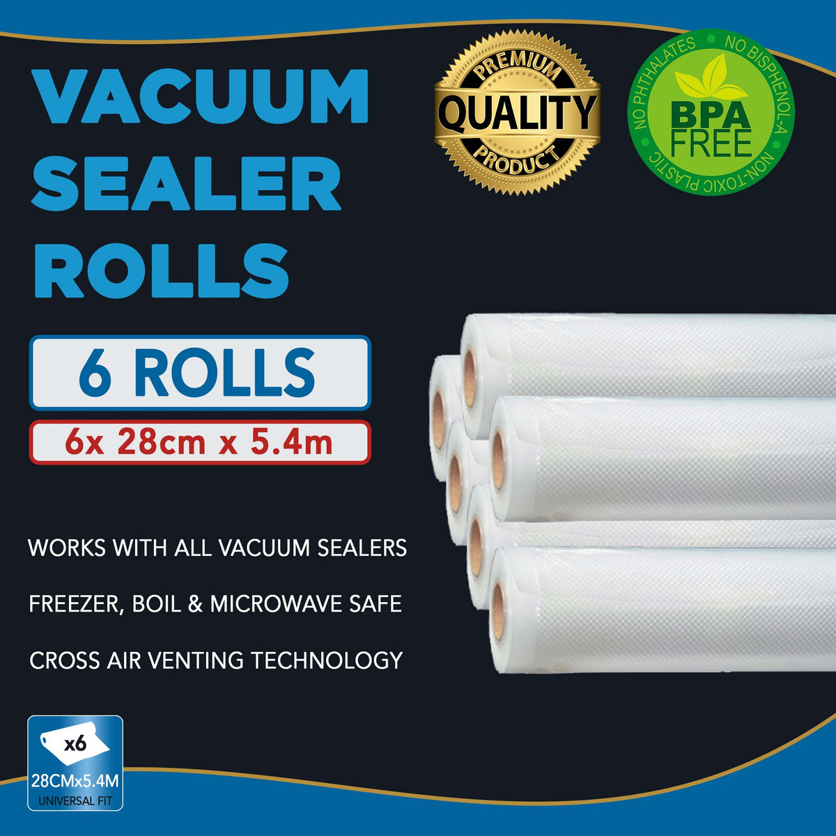 Pro-line Vacuum Sealer Rolls 6 Total