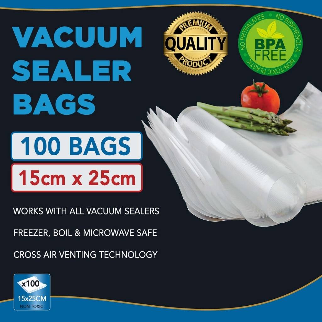 Pro-line Premium Vacuum Sealer Bags Cryovac Bags 15cmx25cm 100 Pack