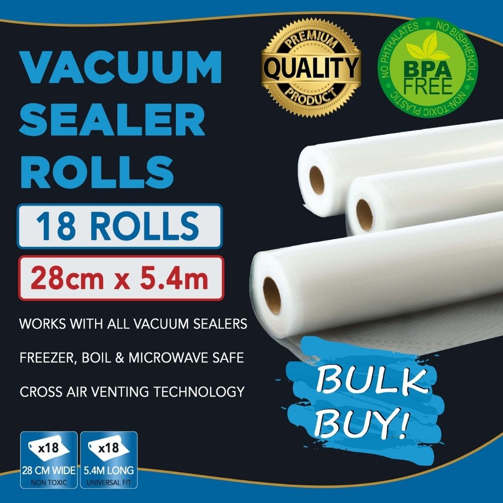 Pro-line Premium Vacuum Sealer Rolls Cryovac Bags for Vacuum Sealers and Cryovac Machines Bulk Buy 18 Rolls