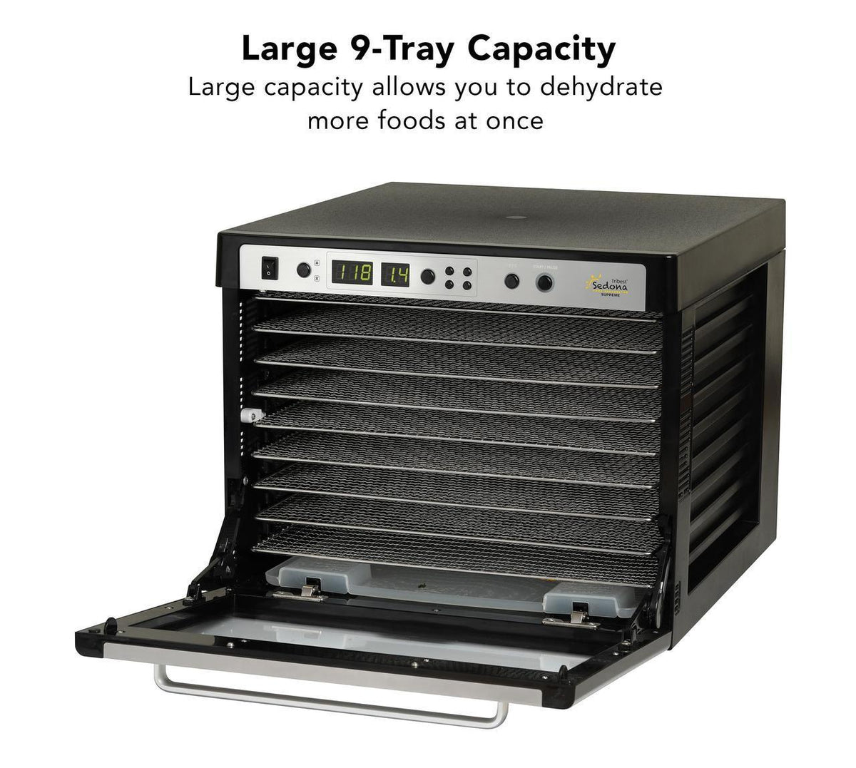 Sedona Supreme Food Dehydrator Commercial - 9 Stainless Steel Trays Food Dehydrator Sedona