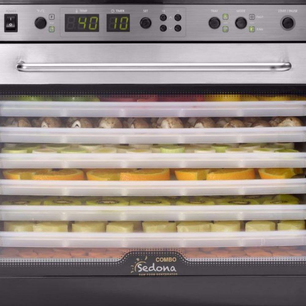 Sedona Combo Rawfood Dehydrator Dual Fan 9 BPA Free Plastic Trays Food Dehydrator Sedona