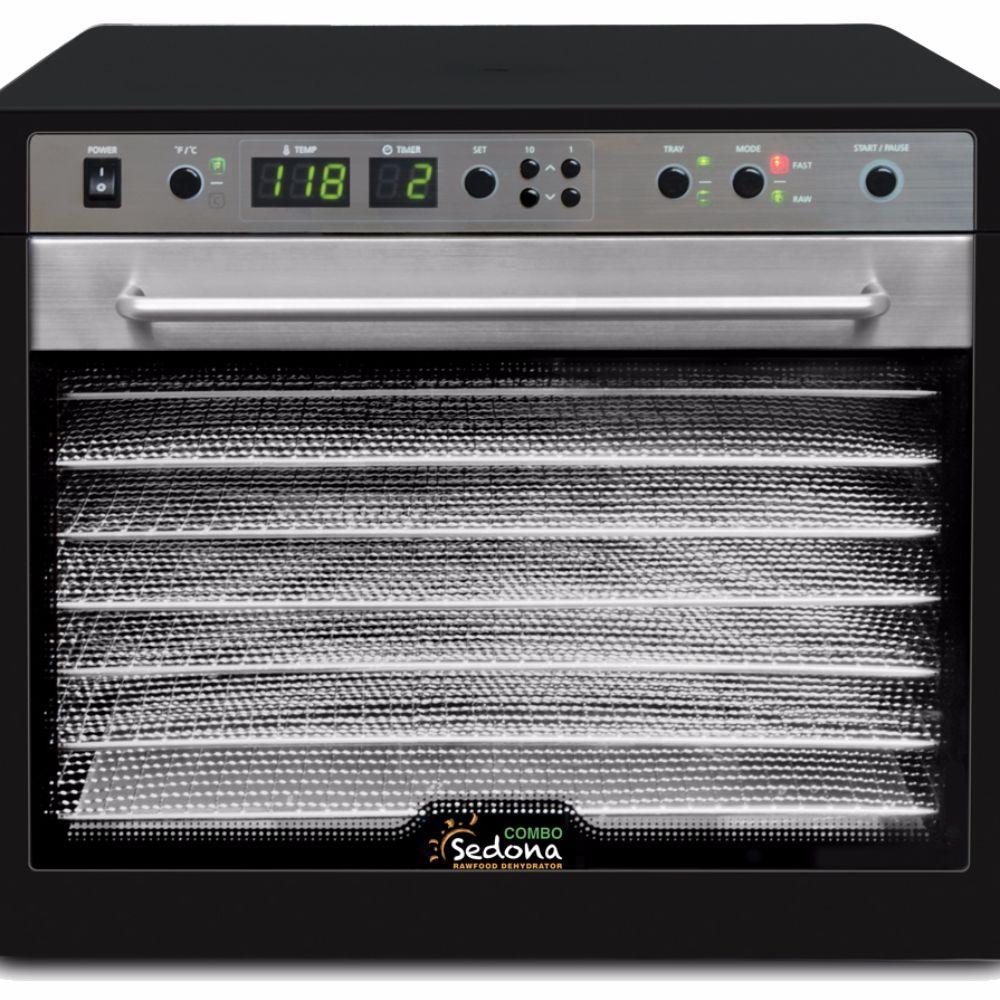 Sedona Combo Rawfood Dehydrator Dual Fan 9 Stainless Steel Trays Food Dehydrator Sedona