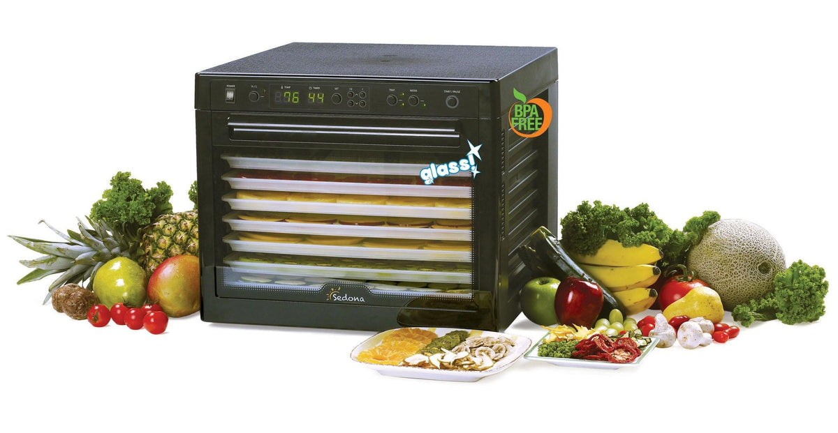 Sedona Classic Dual Fan Rawfood Dehydrator 9 BPA Plastic Trays Food Dehydrator Sedona