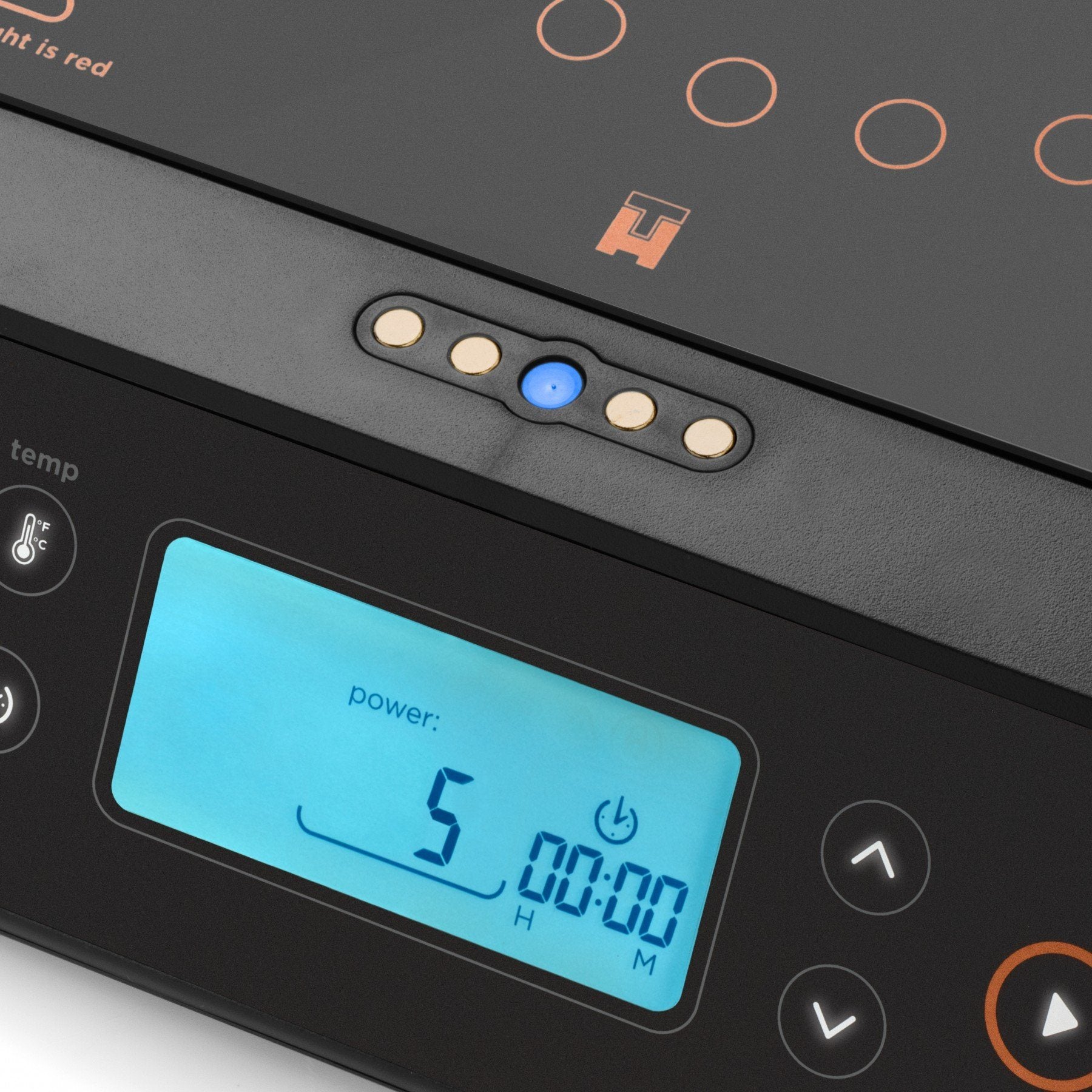 Oliso Sous Vide Smart Hub Induction Cooker with Bonus PolyScience Smoking Gun Sous Vide Machine Oliso Front Display Control Panel